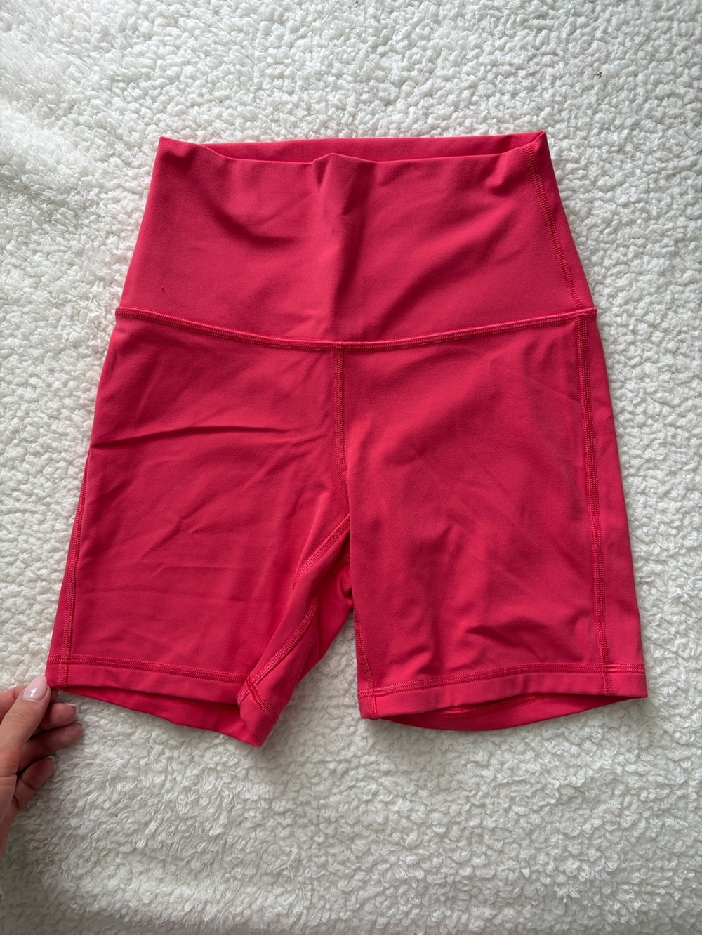 lululemon High-waisted Pink Biker Shorts